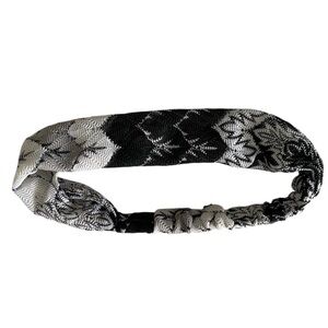 Headband - Black, Gray, & White Chevron